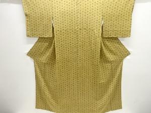 籠目に抽象模様小紋着物